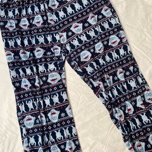Women's Yeti Print Pajama Pants - Navy and White